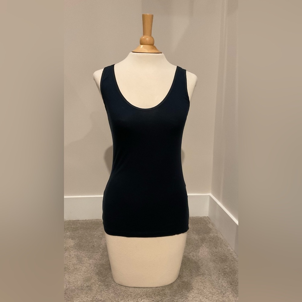 Banana Republic Cotton Blend Tank Top, Dark Navy, Size S